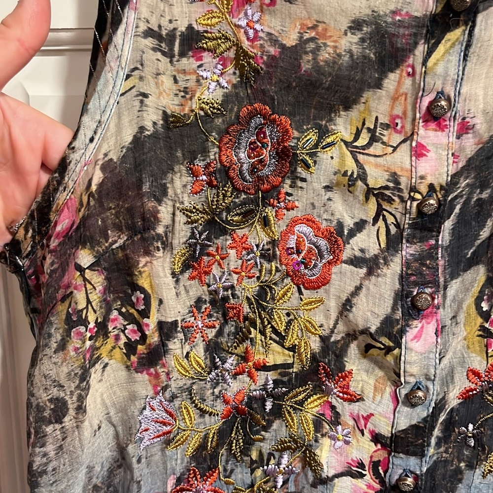 Aratta Silent Journey Floral Tunic Size Medium - Picture 3 of 8